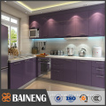 high gloss purple prefab kitchen cabinet made in china with good kitchen cabinet price